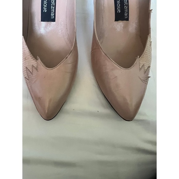 Vintage Stuart Weitzman for Martinique Mauve Snake Leather Pumps  7.5 - Picture 4 of 9